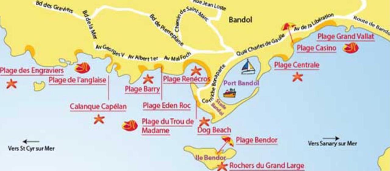 L Annexe 50M De La Plage Bandol Eksteriør billede